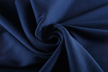 navy blue kashkorse soft fabric coiled