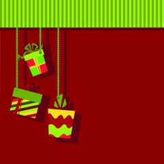 Christmas background with gift boxes. EPS vecotr