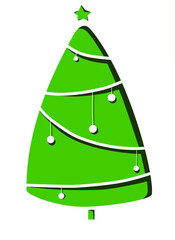 Christmas tree . EPS vector on white background