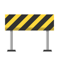 Road barriers, Under construction vector isolated on white background, vector illustration.