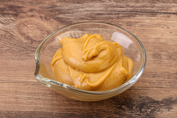 Peanut butter in the bowl