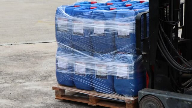 Forklifts are moving dangerous chemicals in the industry