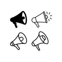 Megaphone icon design template vector isolated illustration