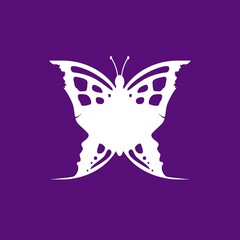 Two human heads make silhouette of insect