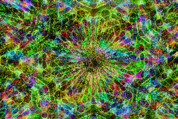 Abstract fractal neon texture fantastic background