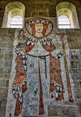 Fresco inside Romaic Church Schoengrabern