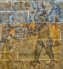 Fresco inside Romaic Church Schoengrabern