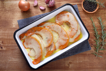 zucca cotta al forno con formaggio