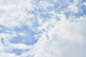 Beatiful blue sky with clouds on a sunny day