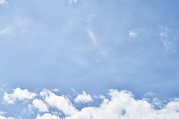 Beatiful blue sky with clouds on a sunny day