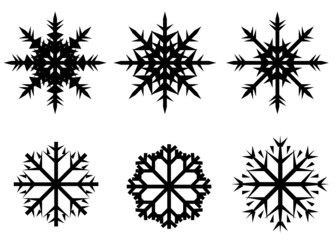Snowflakes vector symbol,
isolated winter frost sign
