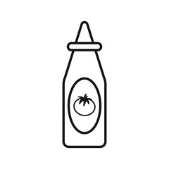Ketchup Bottle line icon