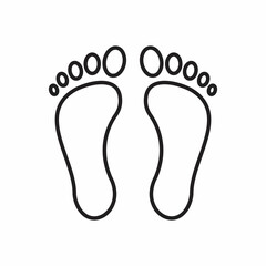 Obraz premium footprint icon isolated on background
