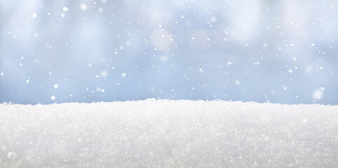 Panoramic Nature Winter Christmas Background