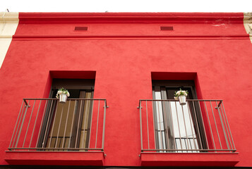 Two balconies.