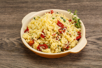 Vegetarian uisine - couscous with vegetables
