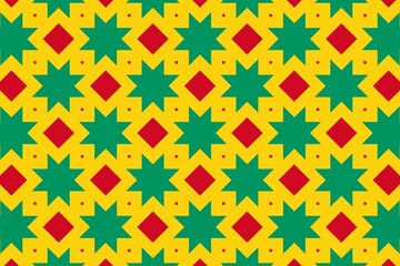 Simple geometric pattern in the colors of the national flag of Guinea