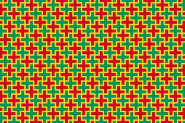 Simple geometric pattern in the colors of the national flag of Guinea