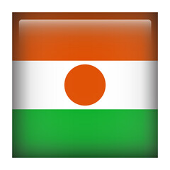 Niger Square Country Flag button Icon
