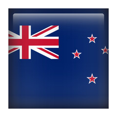 New Zealand Square Country Flag button Icon