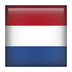 Netherlands Square Country Flag button Icon