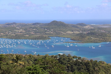 Fototapeta na wymiar Morne Gommier Vue Panoramique Martinique Caraïbes