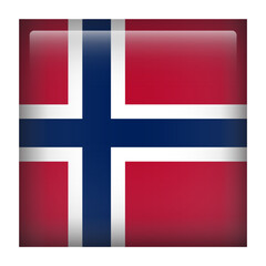 Fototapeta premium Norway Square Country Flag button Icon