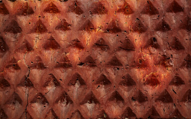 Red brick wall, macro