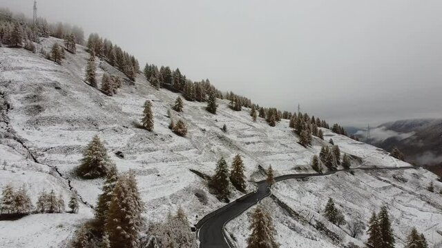 Primo volo dopo la nevicata