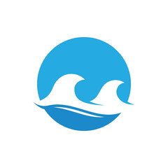 Water wave icon vector