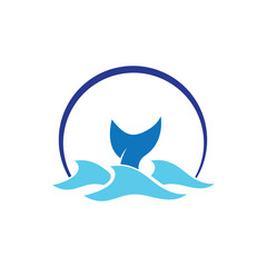 Naklejka premium Water wave icon vector