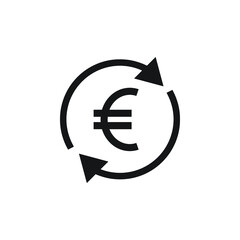 money convert icon, flat design
