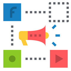 MEDIA FLAT ICON VRCTOR .