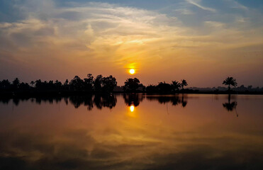 Morning view on the fields