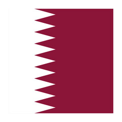 Qatar Square Country Flag button Icon