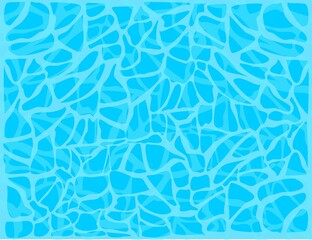 Sea wave pattern.Water pool texture.River or ocean surface.Ripple and flow.Blue abstract background.Summer or liquid. concept.Swiming wallpaper.Cartoon vector illustration.