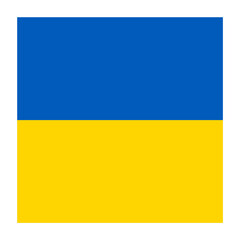 Ukraine Square Country Flag button Icon