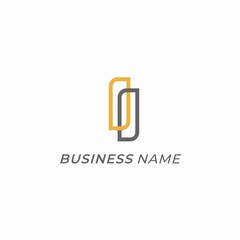 Fototapeta premium design logo creative rectangle letter D