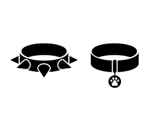 pet collar for dog or cat icon vector for websites