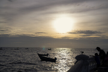 sunset on the sea