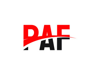 PAF Letter Initial Logo Design Vector Illustration	