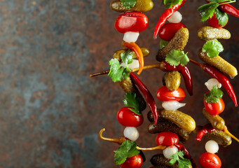 Preserved vegetables.