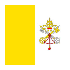 Vatican City Square Country Flag button Icon - obrazy, fototapety, plakaty