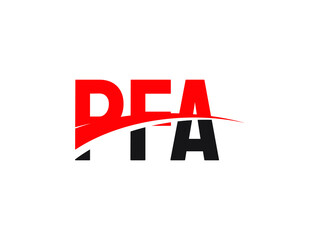 PFA Letter Initial Logo Design Vector Illustration