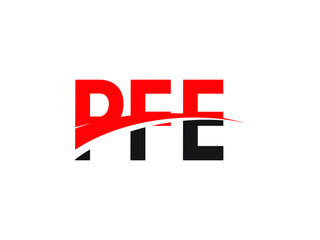 Obraz premium PFE Letter Initial Logo Design Vector Illustration