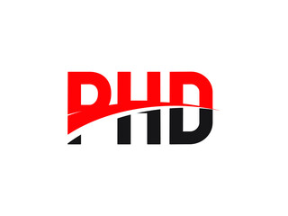 PHD Letter Initial Logo Design Vector Illustration