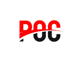 POC Letter Initial Logo Design Vector Illustration