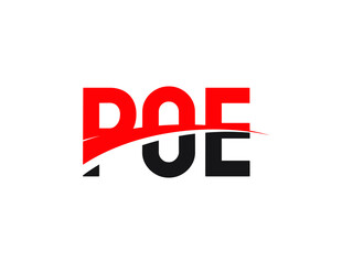 POE Letter Initial Logo Design Vector Illustration