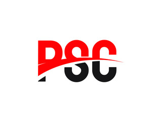 PSC Letter Initial Logo Design Vector Illustration