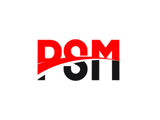 PSM Letter Initial Logo Design Vector Illustration